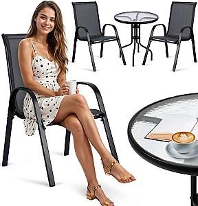 Set mobila de gradina Sofotel SO-981 298120 Negru/Transparent