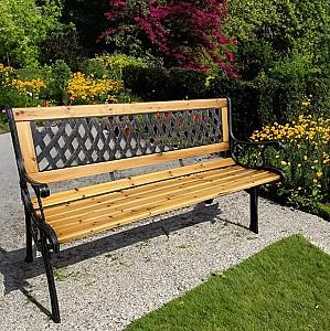Banca gradina Akord Mirt 125cm Natural/Black