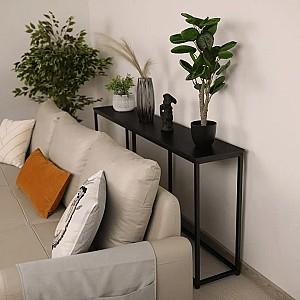 Masa consola Mobhaus Busta Dark Graphite/Black