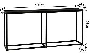 Masa consola Mobhaus Busta Dark Graphite/Black