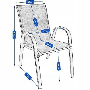 Set mobila de gradina Jumi Fiesta OM-967960 Negru