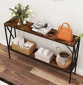 Masa consola Costway JV12134CF Rustic Brown