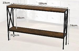 Masa consola Costway JV12134CF Rustic Brown