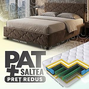 Pat VLM Infinity 160x200 Maro + Saltea Salt Confort Clasic 160x200