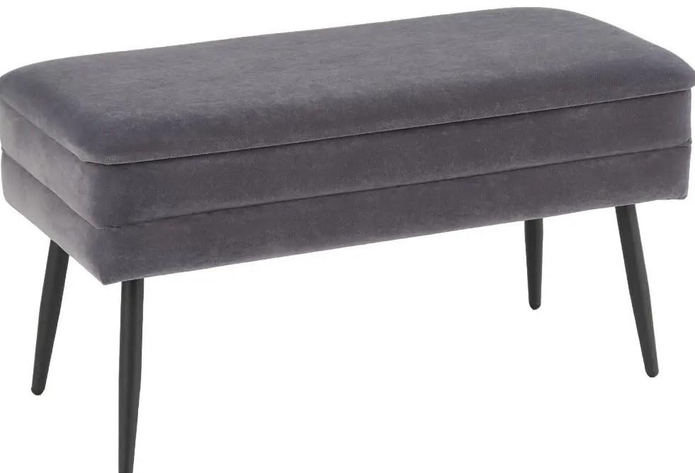 Bancheta Halmar Velva Grey/Black