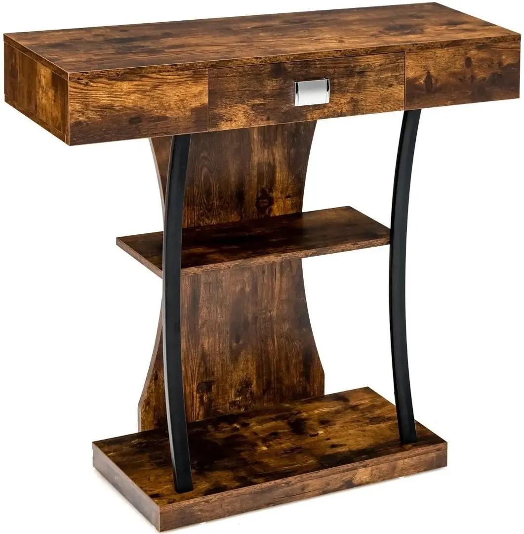 Masa consola Costway JV10598CF Brown/Black