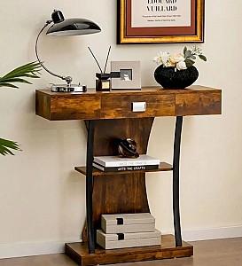 Masa consola Costway JV10598CF Brown/Black