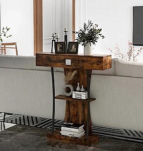 Masa consola Costway JV10598CF Brown/Black