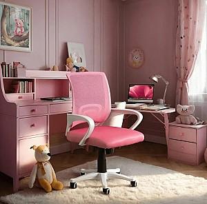 Fotoliu de birou Mebel Elite Nate Pink/White