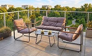 Set mobila de gradina Halmar Hudson Gri/Maro