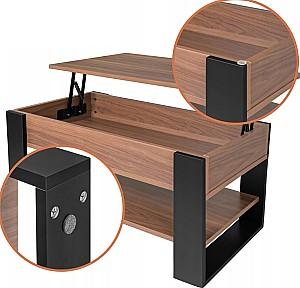 Masuta de cafea, reviste Ruhhy 27849 Stejar Craft (Maro)/Negru
