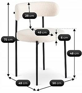 Scaun Mebel Elite Tulsa Cream/Black