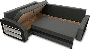 Canapea coltar Magnifico Meble Grande Left Shelf Bonell Mikrofaza 27/Mikrofaza 15 Left Gri/Negru