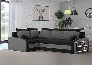 Canapea coltar Magnifico Meble Grande Right Shelf Bonell Mikrofaza 15/Mikrofaza 27 Left Negru/Gri