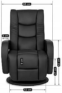 Fotoliu reclainer Mebel Elite Spike Negru