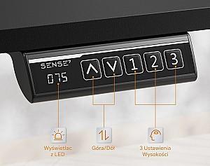 Masa de birou SENSE7 Nojo Light 140x70 Black