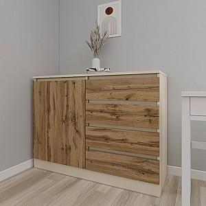 Comoda Smartex Т2 80 cm Ivory / Stejar Închis