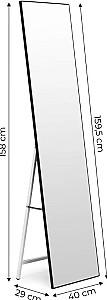 Oglindă Modern Home GH-MT08 40x159cm Black