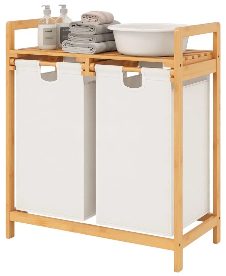 Cos de rufe Costway JV10141WH  White/Bamboo