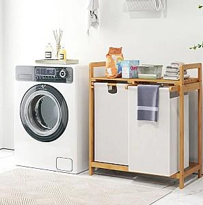 Cos de rufe Costway JV10141WH  White/Bamboo