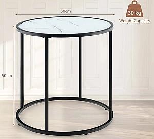 Masuta de cafea, reviste Costway HV10529WH White/Black