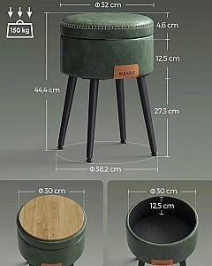 Taburet Vasagle Ekho LOM005C01 Forest Green
