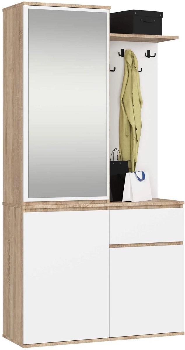 Antreu Akord Entro 95cm 3D1SZ Stejar Sonoma (Bej)/Alb
