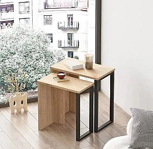 Masuta de cafea, reviste Mirage Design Ocean ON7-S Stejar natural (Bej)/Negru