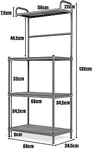 Etajera Costway HW57754GR Grey