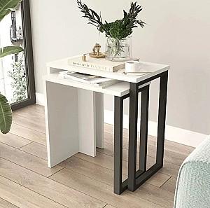 Masuta de cafea, reviste Mirage Design Ocean ON7-W White/Black