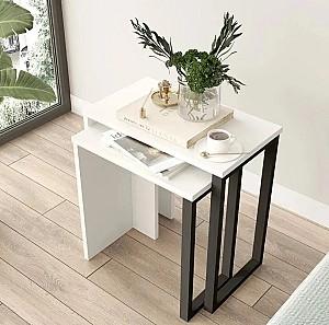 Masuta de cafea, reviste Mirage Design Ocean ON7-W White/Black