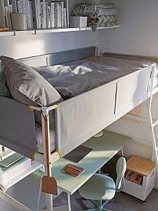 Pat copii IKEA Tuffing 90x200 Gri Inchis