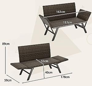 Canapea pentru gradina Costway NP12098GR