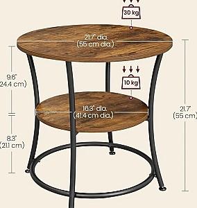 Masuta de cafea, reviste Vasagle LET56BX Rustic Brown/Ink Black