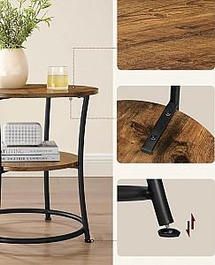Masuta de cafea, reviste Vasagle LET56BX Rustic Brown/Ink Black