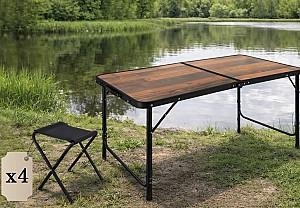 Masa pliabila Gardlov 27304 Brown/Black