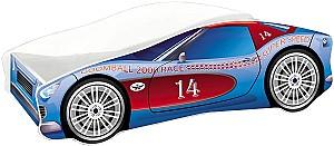 Pat copii Acma Meble Acma V/Car Nr.2 70x140 saltea 6cm Albastru