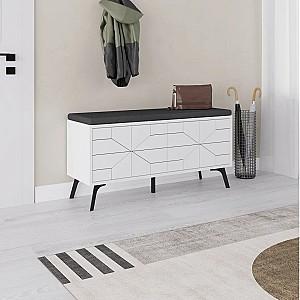 Dulap pentru incaltaminte Mirage Meble Dune 170x55x35 Alb
