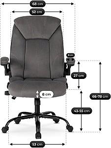 Fotoliu de birou Mebel Elite Comfort Velur Gri
