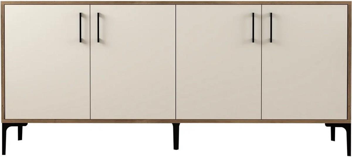 Tumba pentru televizor Mirage Meble Kiev 180 Crem (Bej)/Nuc (Maro)