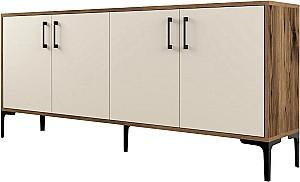 Tumba pentru televizor Mirage Meble Kiev 180 Crem (Bej)/Nuc (Maro)