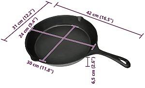 Tigaie VidaXL 50124 30cm Black