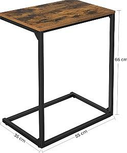 Masuta de cafea, reviste Vasagle LNT52BX Rustic Brown/Black