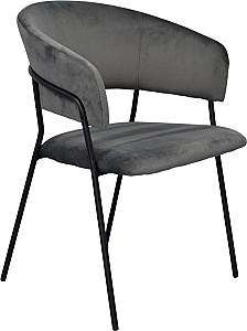 Set de masa si scaune Evelin DT 404-6B + 3 scaune YTC-097B UF BLU-14 (Dark Grey)