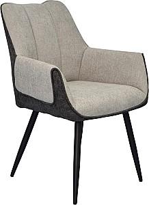 Set de masa si scaune Evelin DT 432-1R B + 4 scaune QT-227 B / UF885-13 (Light Grey) / UF885-15 (Dark Grey)