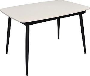 Set de masa si scaune Evelin DT 532R B + 4 scaune YTC-055 B / BLU-14 (Dark Grey)
