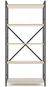 Etajera Nex Loft Antracit (Gri)/Stejar Artisan (Maro) 5 rafturi