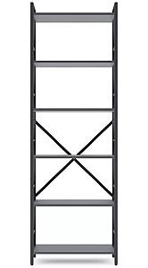 Etajera Nex Loft Antracit (Gri) 6 rafturi