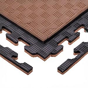 Saltea sportivă VLM Puzzle 1x1 m Black/Brown