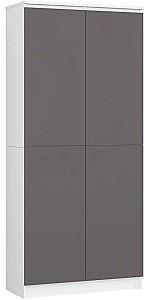 Dulap Akord R80 2D 8P Alb/Grafit
